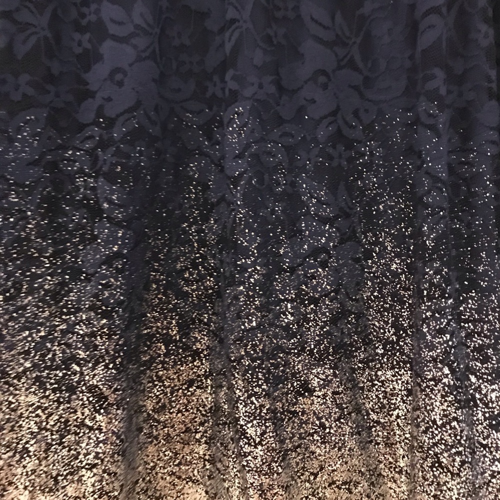 *Rare* Elegant Lola Navy Silver Lace Ombré skirt